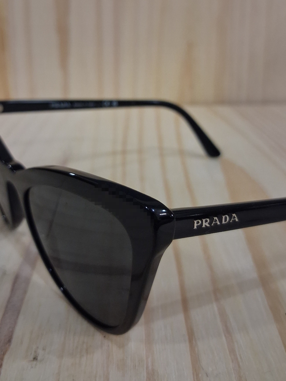 Prada Women's Over-sized Black Cat-Eye Sunglasses